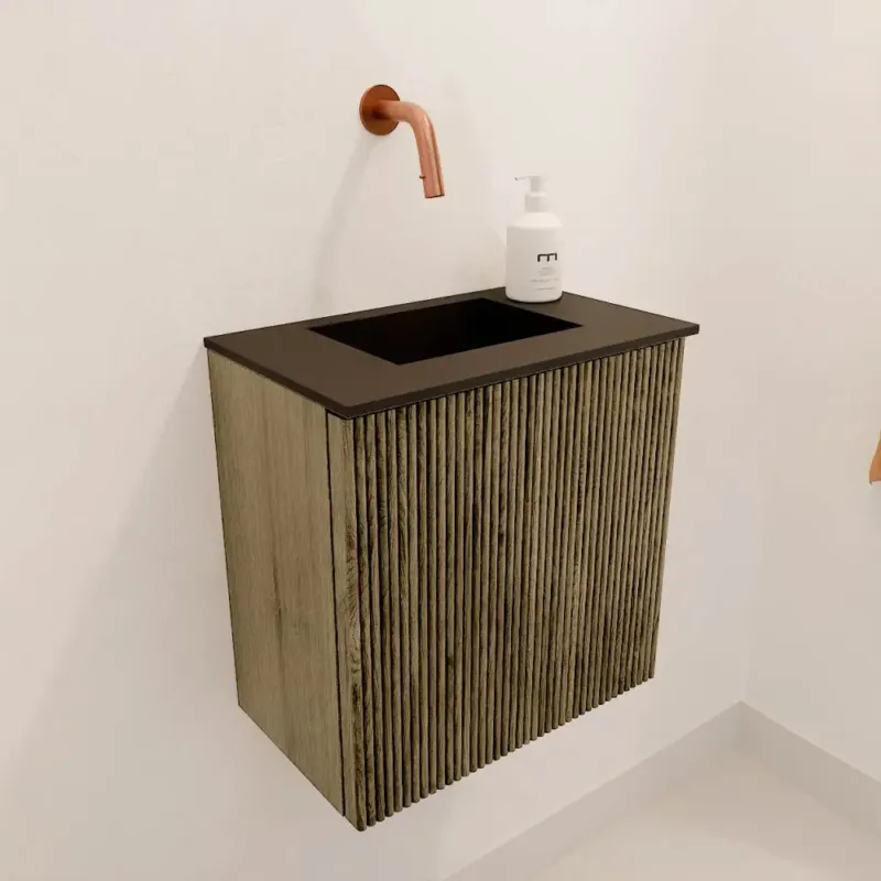 Direct Verzonden Mondiaz Joya 40cm toiletmeubel dusk met wastafel faye midden zonder kraangat urban