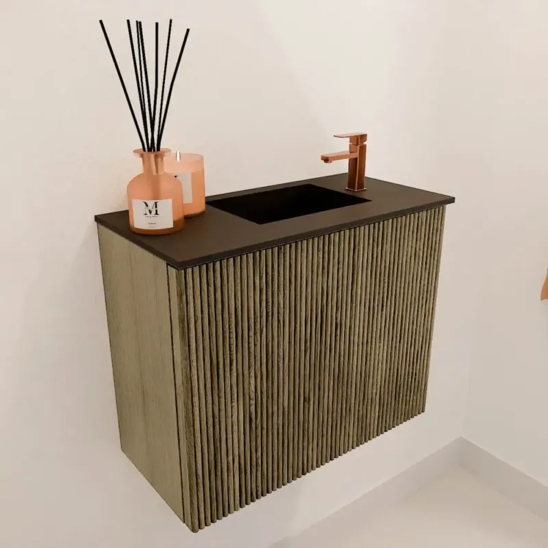Mondiaz Joya 50cm toiletmeubel dusk met wastafel faye rechts 1 kraangat urban Laatste Kans