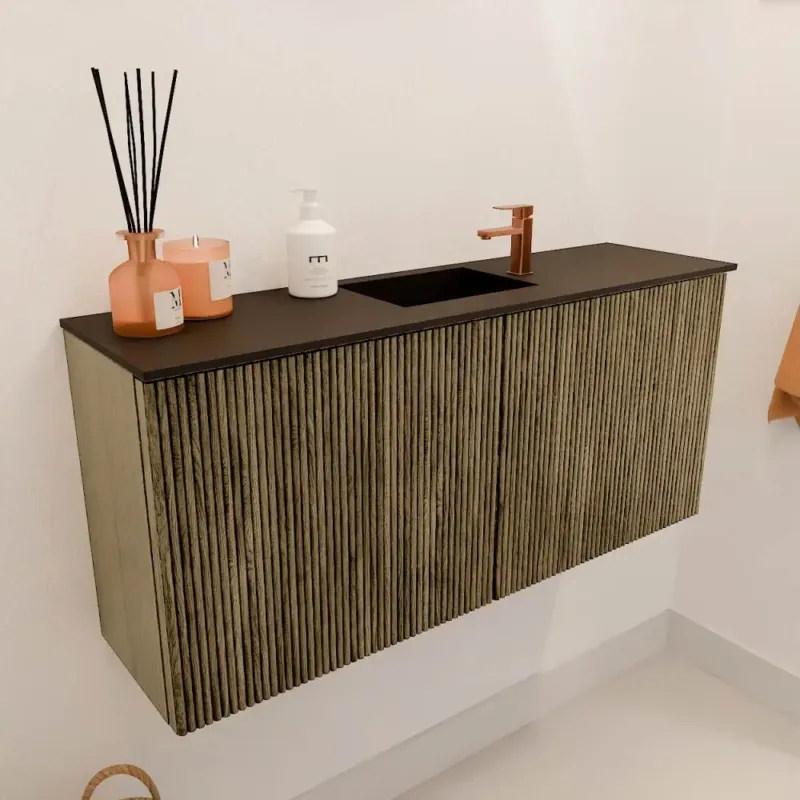 Mondiaz Joya 90cm toiletmeubel dusk met wastafel faye midden 1 kraangat urban Premium