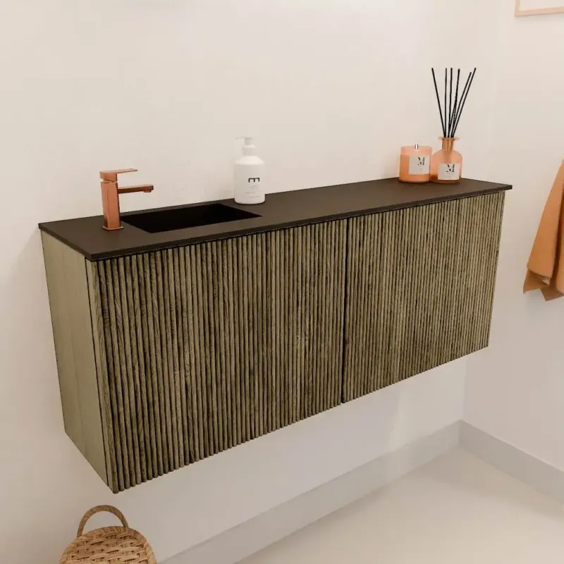 Mondiaz Joya 100cm toiletmeubel dusk met wastafel faye links 1 kraangat urban Rechtstreeks Van De Fabrikant