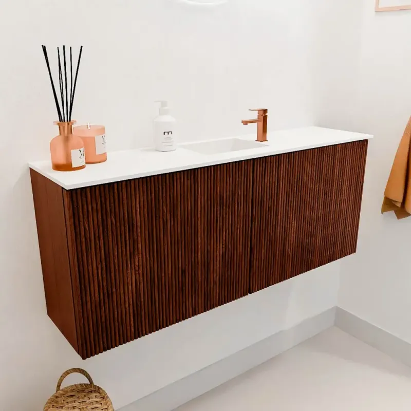Beste Prijs Mondiaz Joya 100cm toiletmeubel ruby met wastafel faye midden 1 kraangat talc