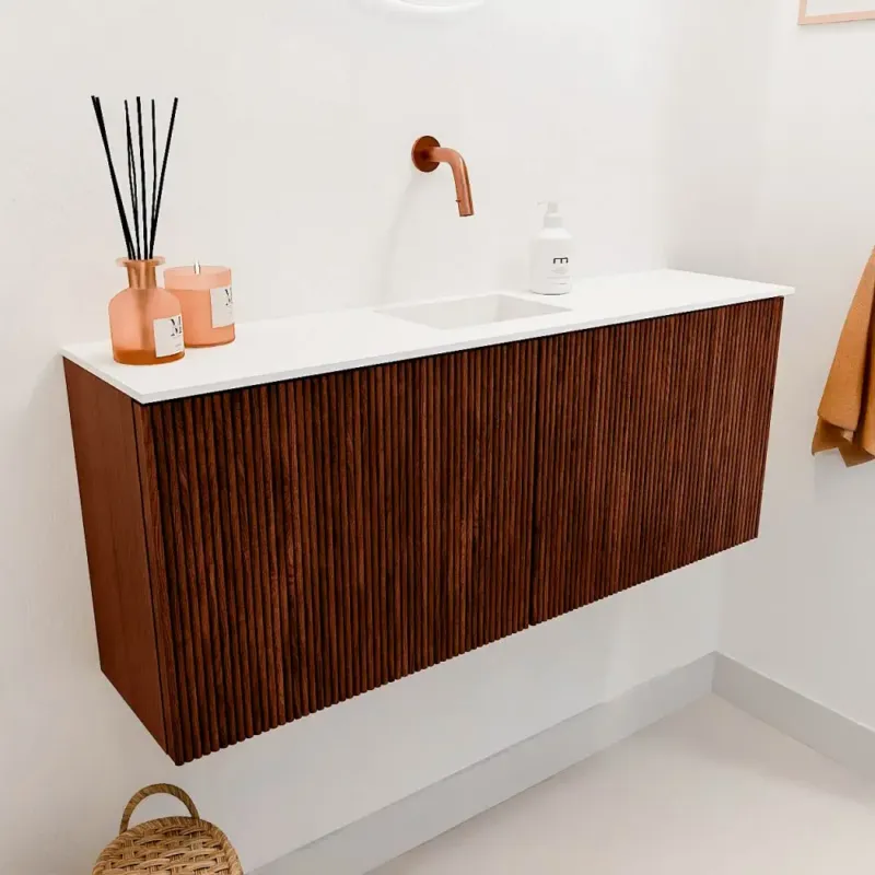 Mondiaz Joya 100cm toiletmeubel ruby met wastafel faye midden zonder kraangat talc Betrouwbaar