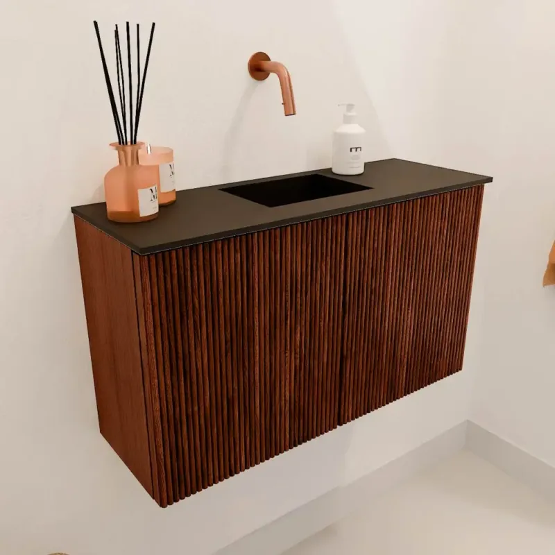 Mondiaz Joya 70cm toiletmeubel ruby met wastafel faye midden zonder kraangat urban Veilige Betaling