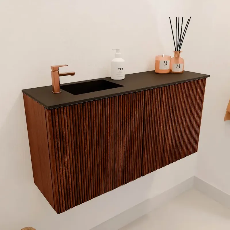 Mondiaz Joya 80cm toiletmeubel ruby met wastafel faye links 1 kraangat urban Rechtstreeks Van De Fabrikant