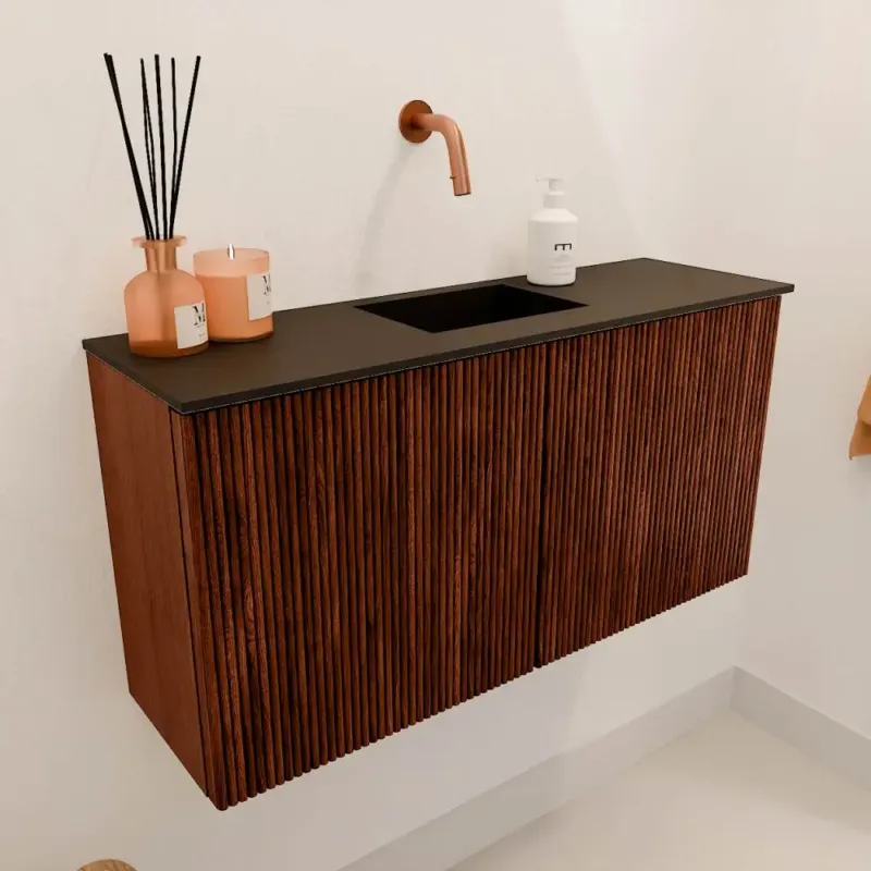 Meest Verkocht Mondiaz Joya 80cm toiletmeubel ruby met wastafel faye midden zonder kraangat urban