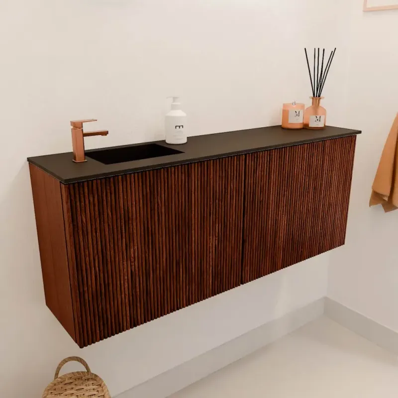 Gratis Retour Mondiaz Joya 100cm toiletmeubel ruby met wastafel faye links 1 kraangat urban