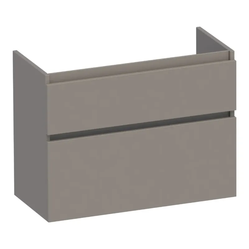 Beperkte Voorraad Brauer Delight onderkast ondiep 80cm met 2 softclose lades taupe mat