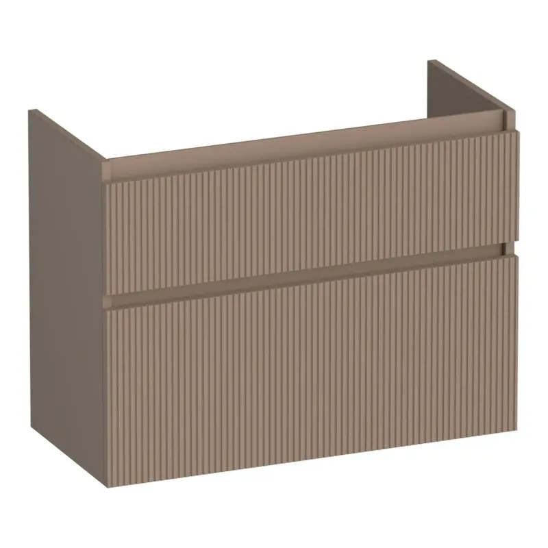 Beperkt Aanbod Brauer Delight Wavy onderkast ondiep 80cm met 2 softclose lades mokka mat