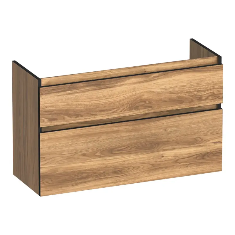 Bestseller Brauer Delight Edge onderkast ondiep 100cm met 2 softclose lades honey