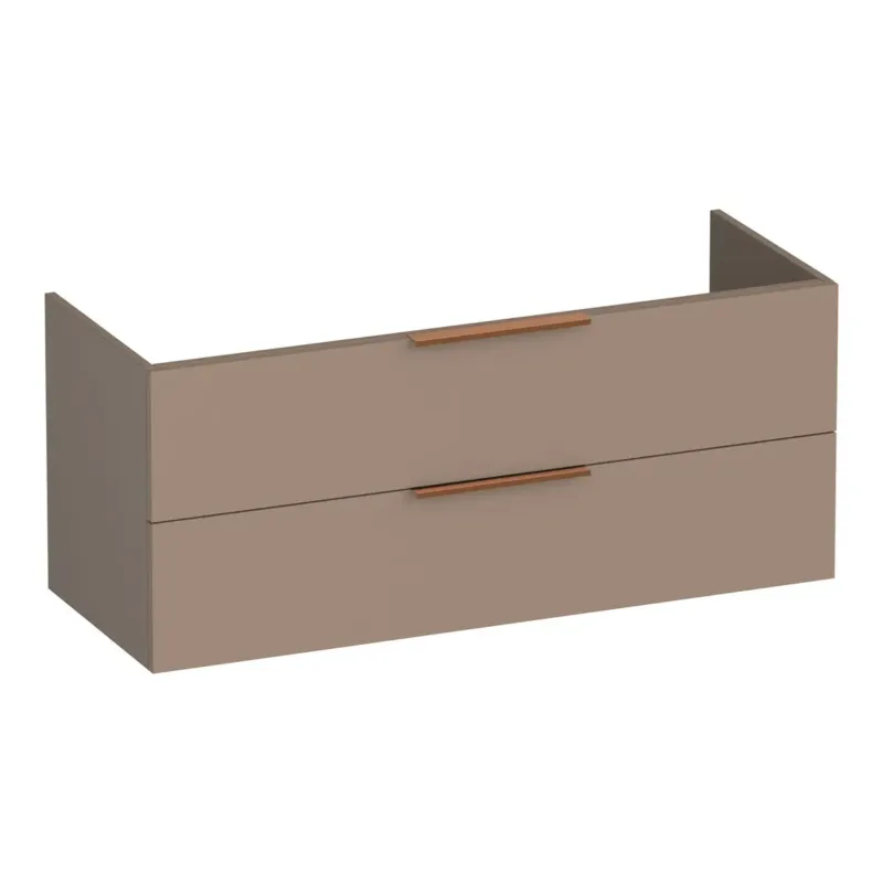 Weekendaanbieding Brauer Elevate onderkast 120cm met 2 softclose lades en 2 sifon uitsparingen mokka mat