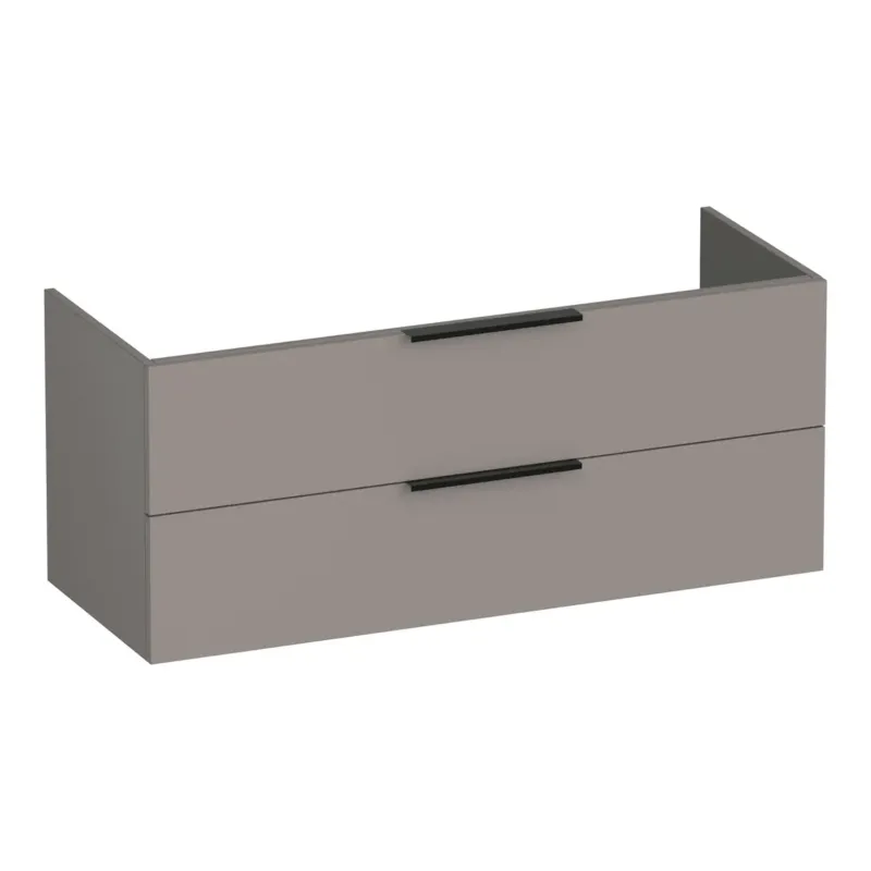 Brauer Elevate onderkast 120cm met 2 softclose lades en 2 sifon uitsparingen taupe mat Shop Nu