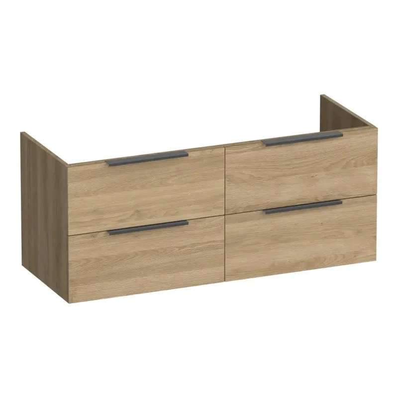 Actieprijs Brauer Elevate onderkast 120cm met 4 softclose lades en 2 sifon uitsparingen sunlit