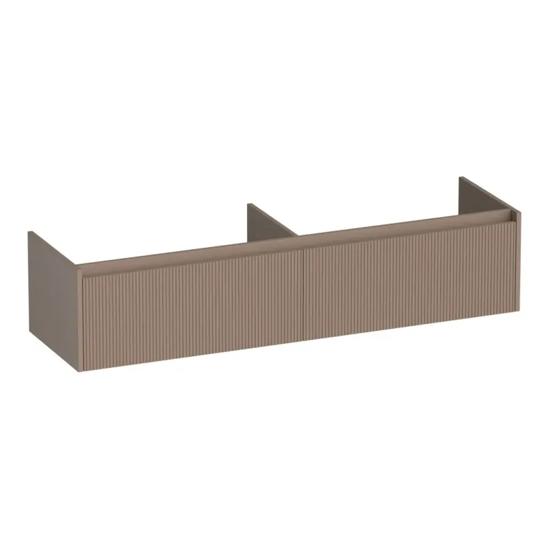 Bestel Nu Brauer Embrace Wavy onderkast 160cm met 2 softclose lades mokka mat
