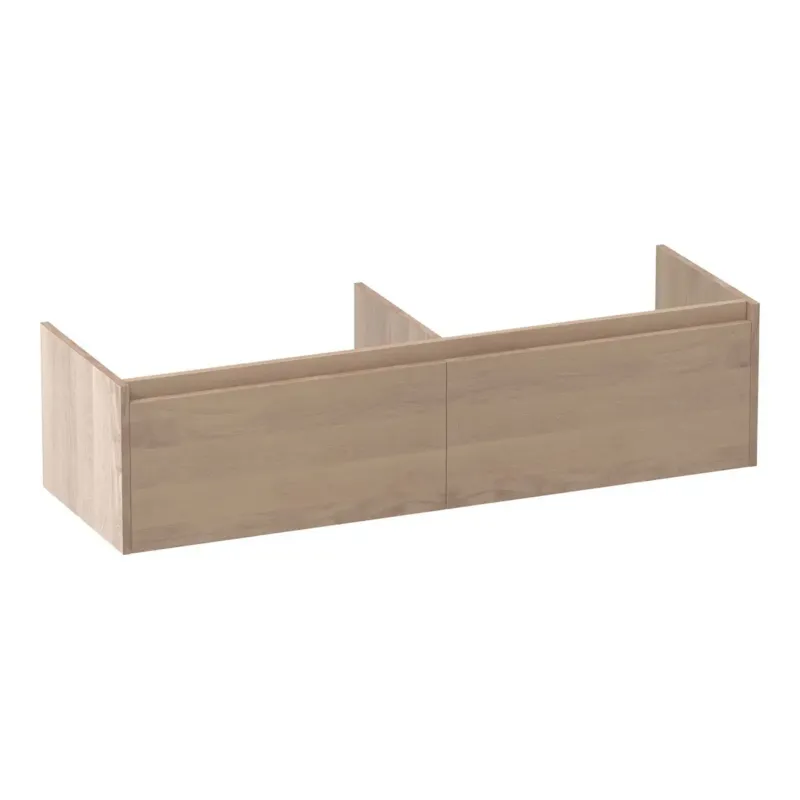 Brauer Embrace onderkast 140cm met 2 softclose lades lamellen eiken naturel Flitsaanbieding