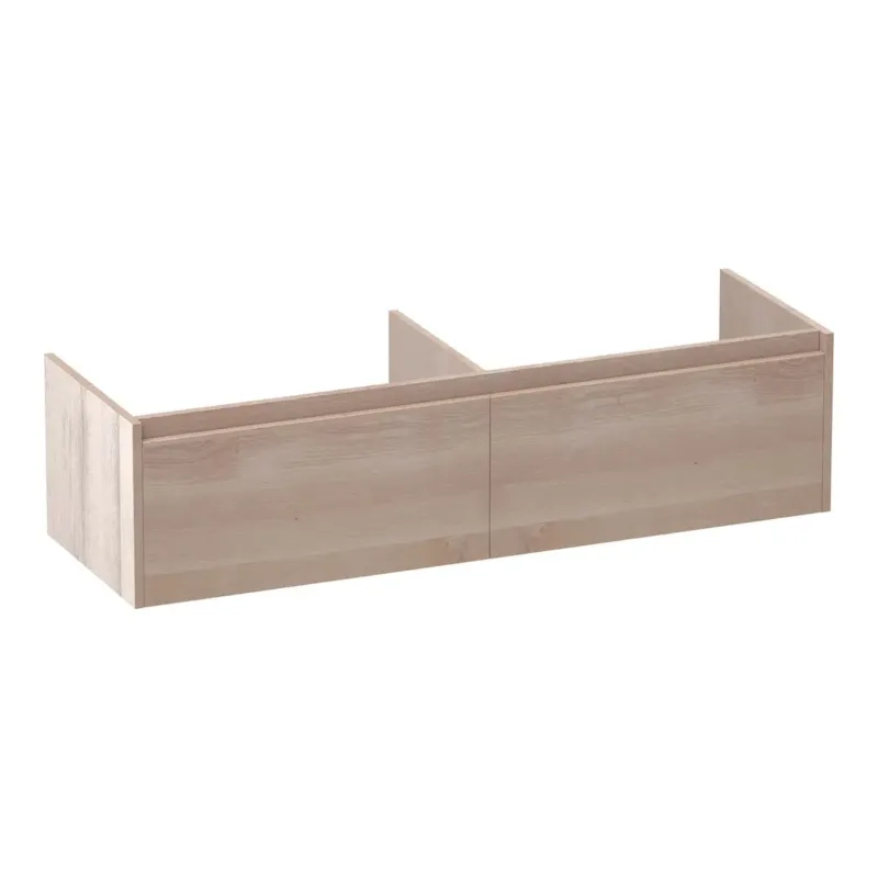 Beperkte Voorraad Brauer Embrace onderkast 140cm met 2 softclose lades lamellen eiken wit