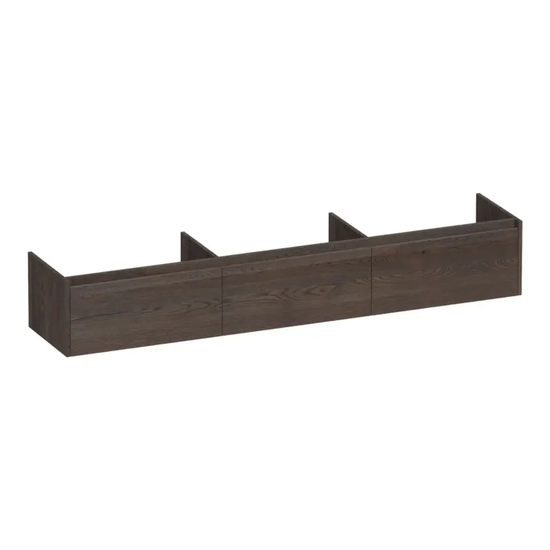 Speciale Aanbieding Brauer Embrace onderkast 220cm met 3 softclose lades lamellen eiken zwart