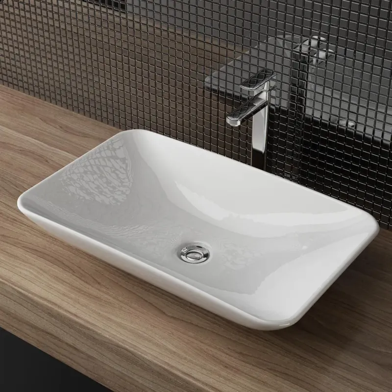 Gereduceerde Prijs Mueller Var opzet wastafel 58x36x11cm wit