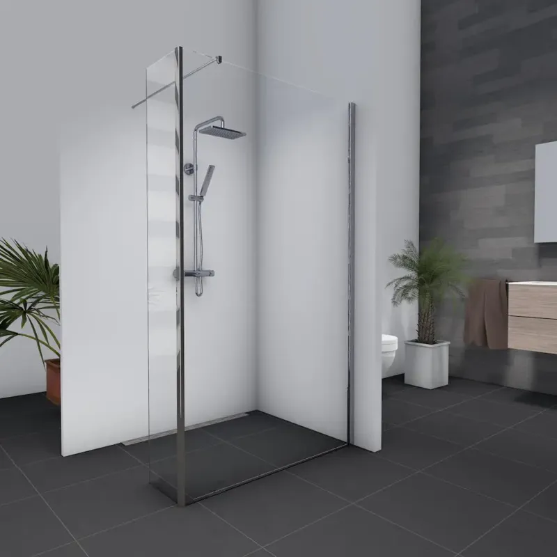 Nieuw Mueller Lyon inloopdouche 90x200cm met zijwand 30cm anti kalk coating