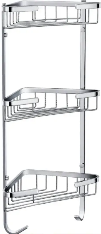 Best Design Rome Douche hoekrek 3 schaps chroom Premium