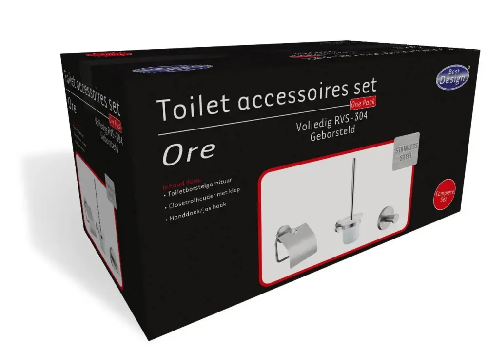 Superprijs Best Design RVS Toilet accessoires set Ore