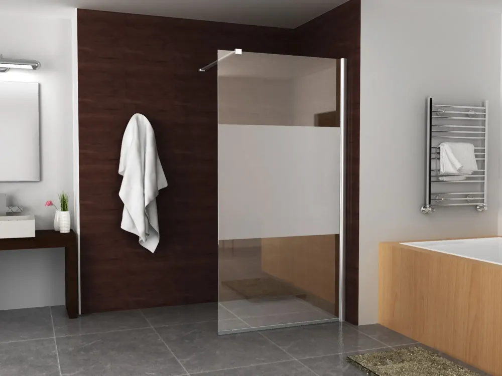 Mueller Satijn douchewand mat glas 80x200cm Anti-kalk Goedkoop