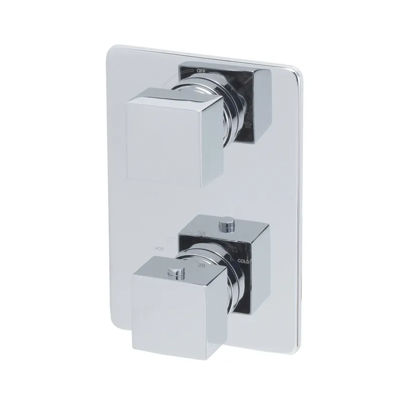 Express Levering Mueller Cube afbouwdeel 2wegs inbouwthermostaat chroom
