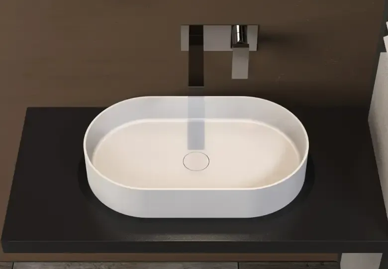 Veilige Betaling SSI Design Nevada wastafel Solid Surface 60x35x12,5cm