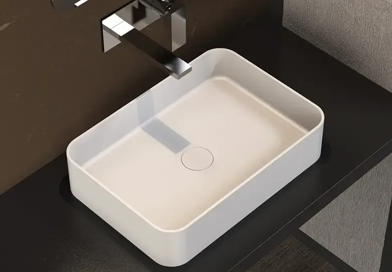 Aanbieding SSI Design Arizona wastafel Solid Surface 50x35x12,5cm