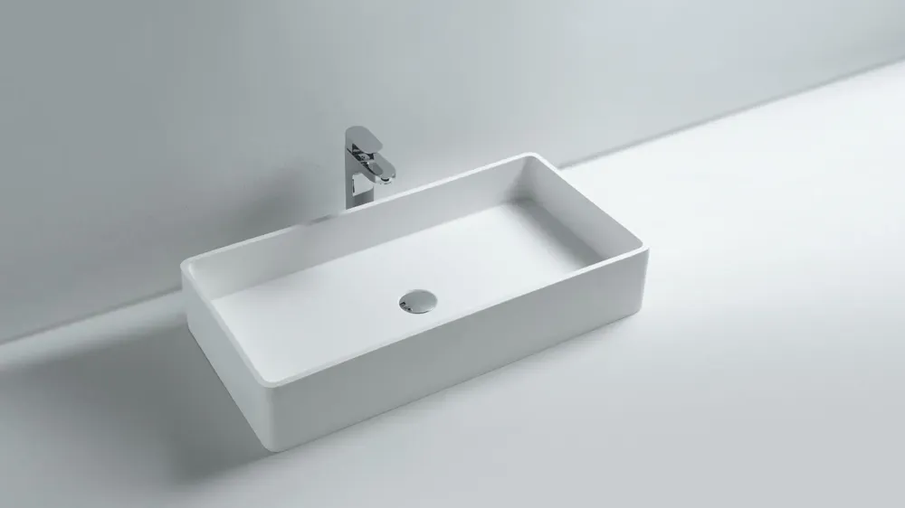 Hoge Kwaliteit SSI Design Louisiana wastafel Solid Surface 80x40x15cm