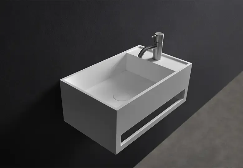 Beperkt Aanbod SSI Design Alabama wastafel Solid Surface 50x30x20cm
