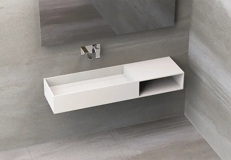 Alleen Vandaag SSI Design New York wastafel Solid Surface 140x37,6x20cm