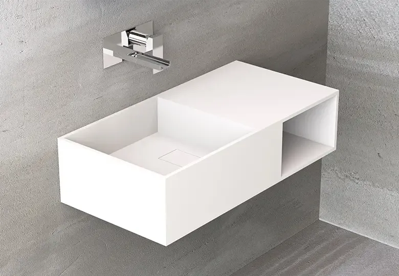 Favoriet SSI Design New Hampshire wastafel Solid Surface 80x41x20cm