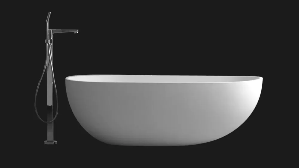 Betaalbaar SSI Design Brown vrijstaand bad Solid Surface 170x88x56cm