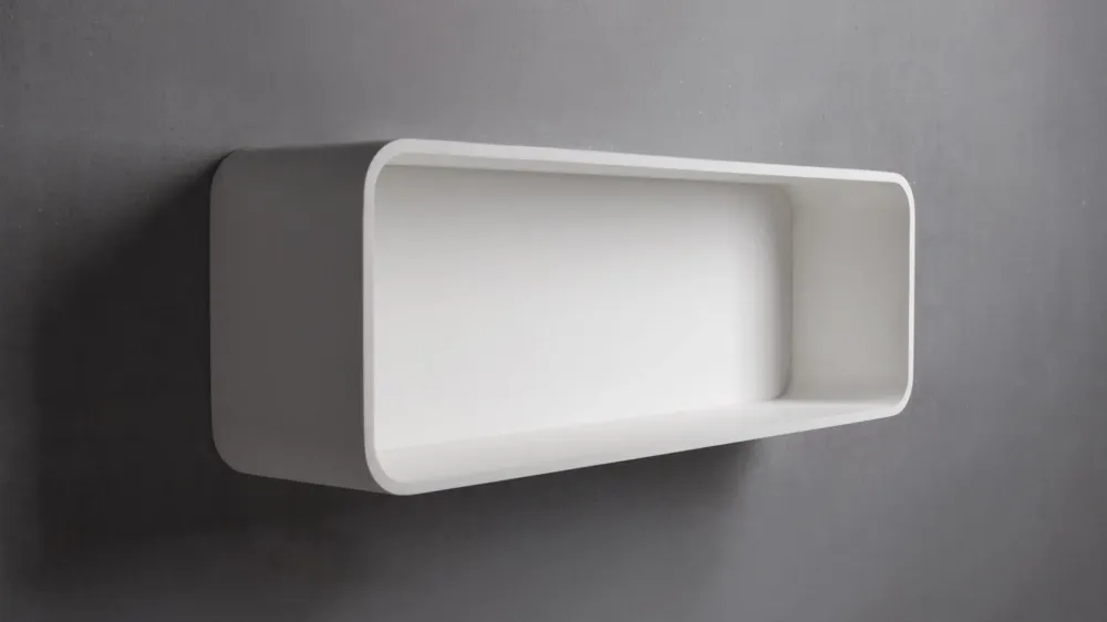 SSI Design Falmouth badkamerkast Solid Surface 90x30x20cm Rechtstreeks Van De Fabrikant