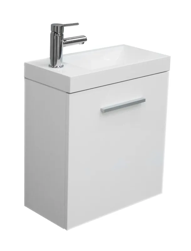 Nieuw Mueller Emma toiletmeubel met kraan en sifon hoogglans wit 50x25x50cm