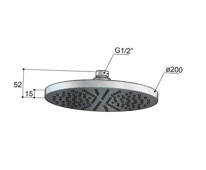 Hotbath Cobber hoofddouche 20cm nikkel geborsteld Betaalbaar