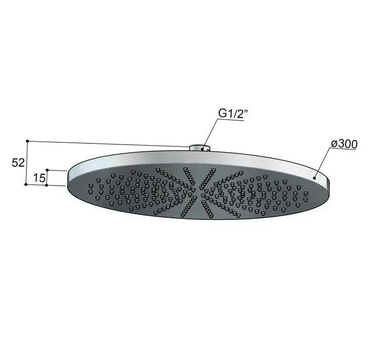 Hotbath Cobber hoofddouche 30cm chroom Lage Prijs