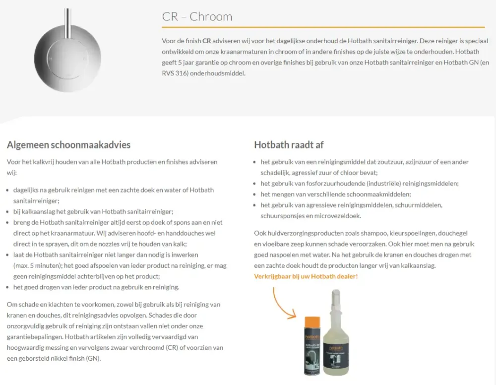 Direct Verzonden Hotbath Cobber Douchearm Wandmontage 40cm Chroom CB450