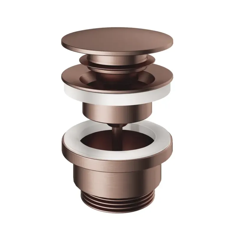Hotbath Cobber Clickplug Clickwaste Geborsteld Koper PVD P710 Exclusieve Aanbieding