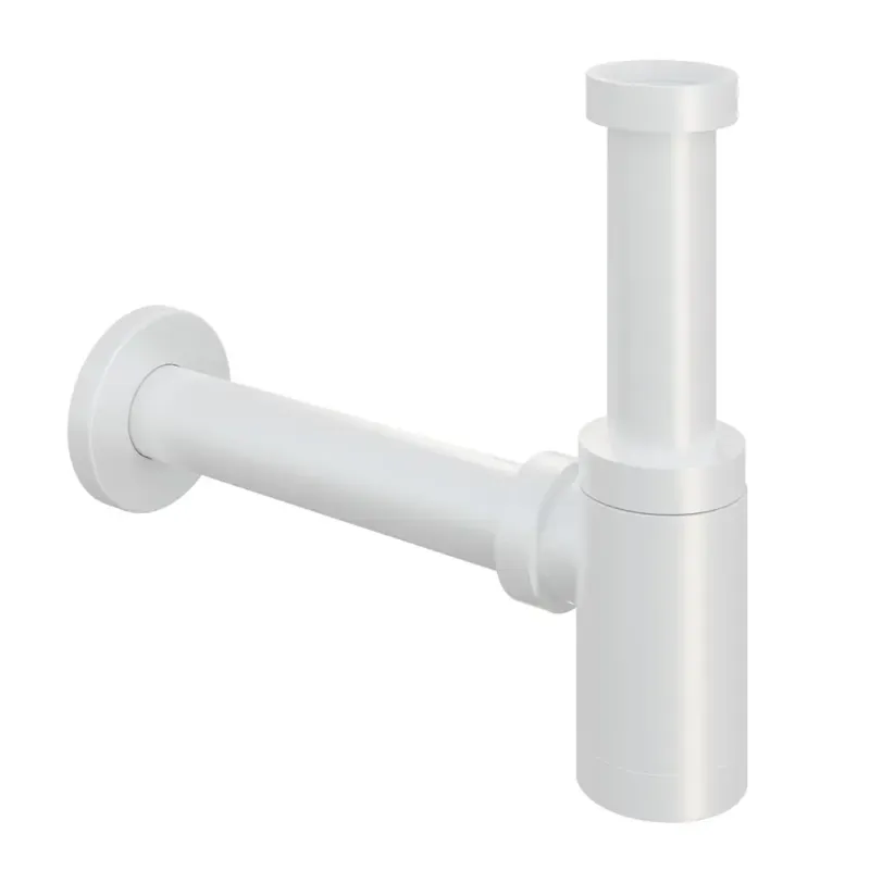 Hotbath Cobber Fontein Sifon rond Wit Mat P034 Premium