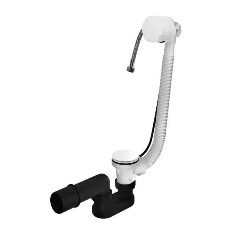 Hotbath Cobber Badafvoer met vulfunctie en overloop Wit Mat P033 Hete Deal