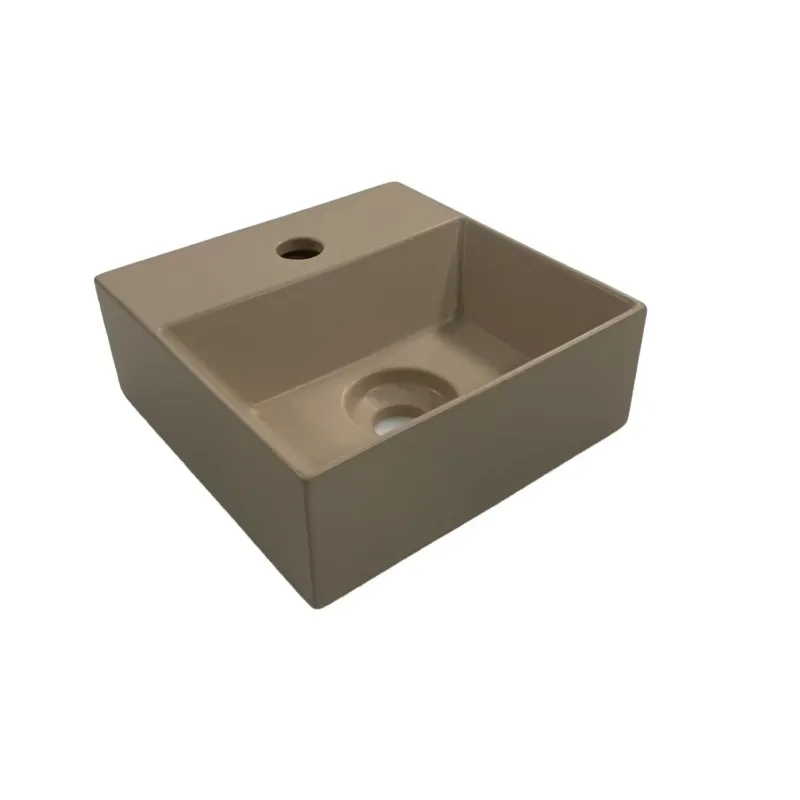 Salenzi Spy Fontein met clickwaste 30x30 cm mat taupe Tijdelijk Beschikbaar
