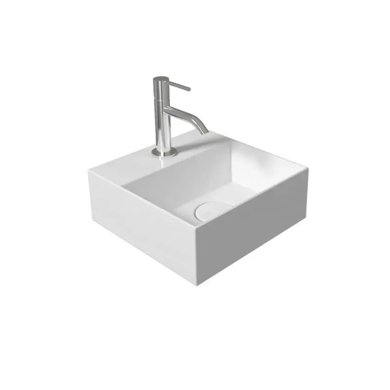 Speciale Aanbieding Salenzi Spy Fontein met clickwaste 30x30 cm mat wit