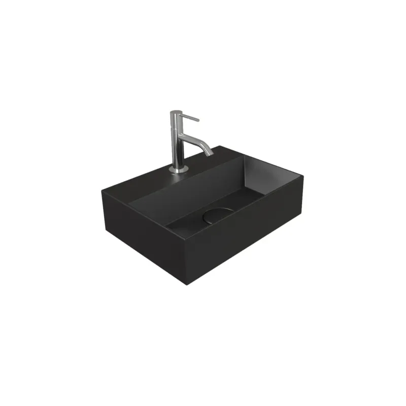 Rechtstreeks Van De Fabrikant Salenzi Spy Fontein met clickwaste 40x30 cm mat zwart