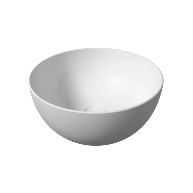 Salenzi Unica Round ronde opbouw wastafel waskom mat wit 40x20cm Direct Beschikbaar