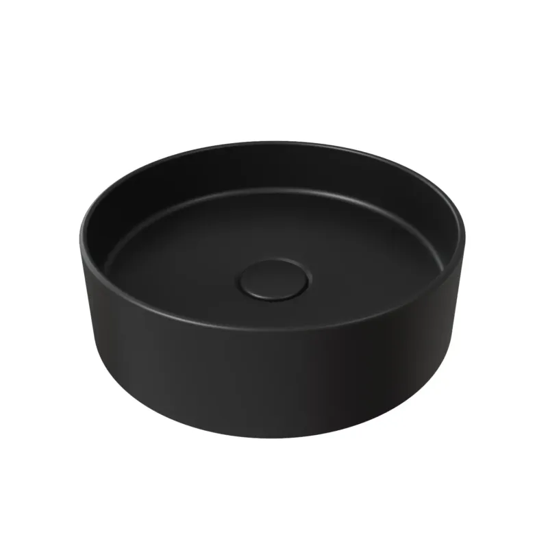 Direct Verzonden Salenzi Hide Circle opbouw wastafel waskom mat zwart 40x12cm