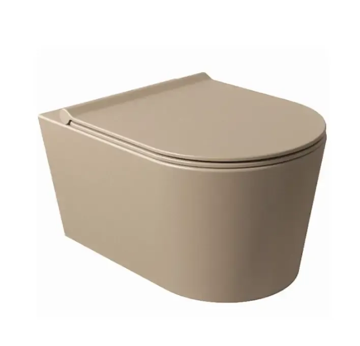 Laatste Kans Salenzi Civita wandcloset toiletpot randloos mat taupe 50x35x36.5cm