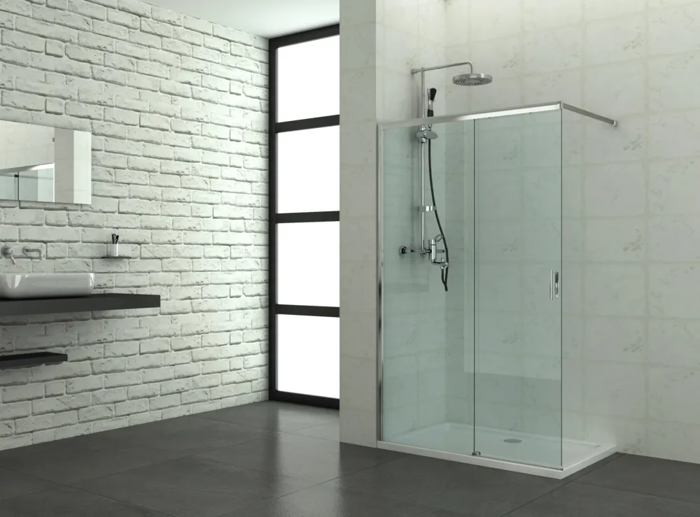Op = Op Badstuber Elite douchewand met schuifdeur 120x195cm