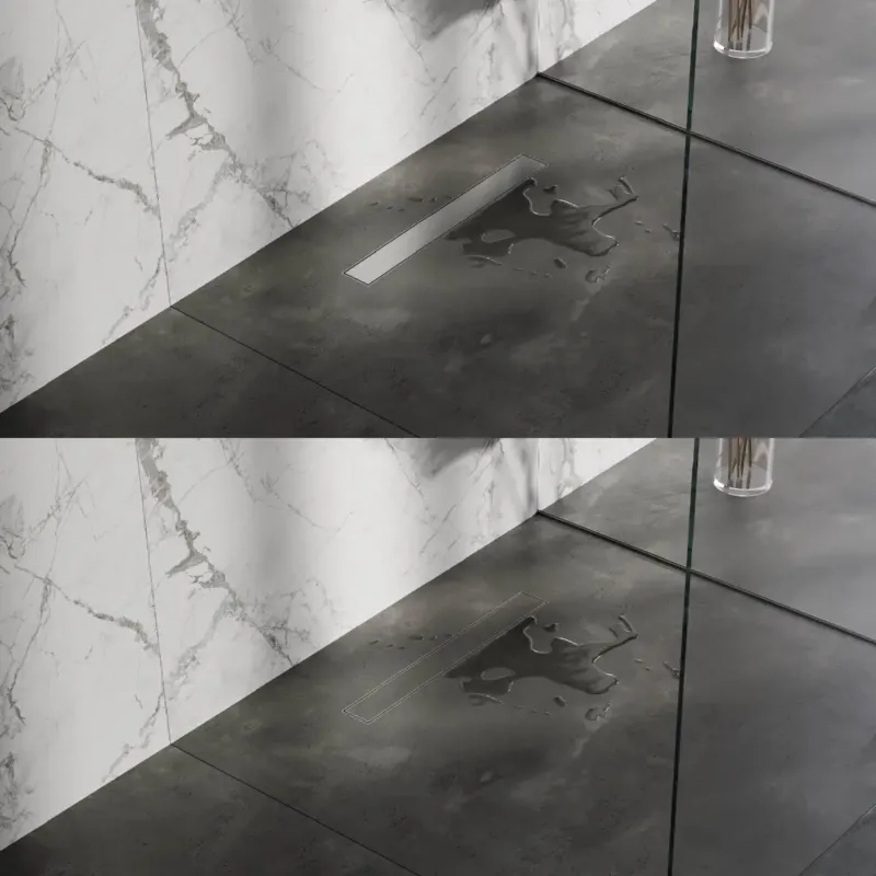 Beperkte Voorraad Brauer douchegoot 50x7cm met multifunctioneel rooster en flens RVS geborsteld