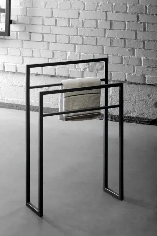 Sapho Industrial handdoekrek mat zwart 80x55x20cm Tijdelijk Beschikbaar